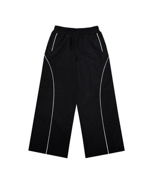 DRY SHELL HYBRID TRACK PANTS [BLACK]