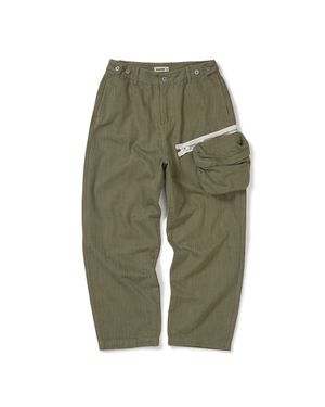 Trapper pouch pants / Ash khaki