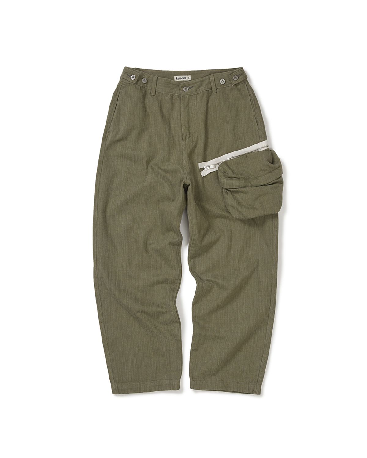 카락터(KARACTOR) Trapper pouch pants / Ash khaki