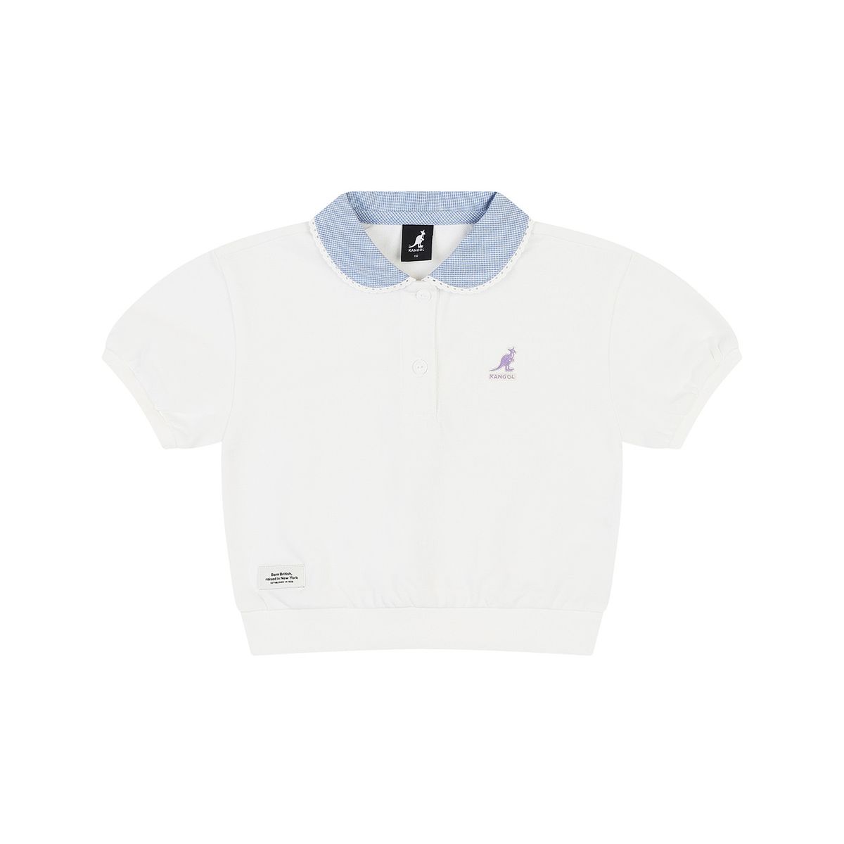 캉골키즈(KANGOL KIDS) 피케 카라 포인트 티셔츠 SB 2115 화이트