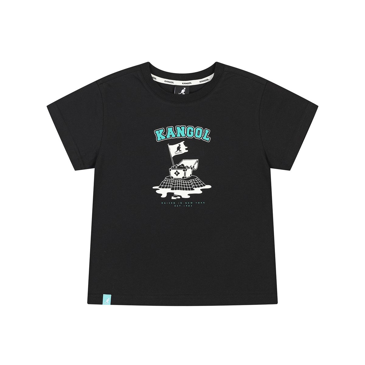 캉골키즈(KANGOL KIDS) 쿨맥스 아일랜드 그래픽 티셔츠 SB 0231 블랙