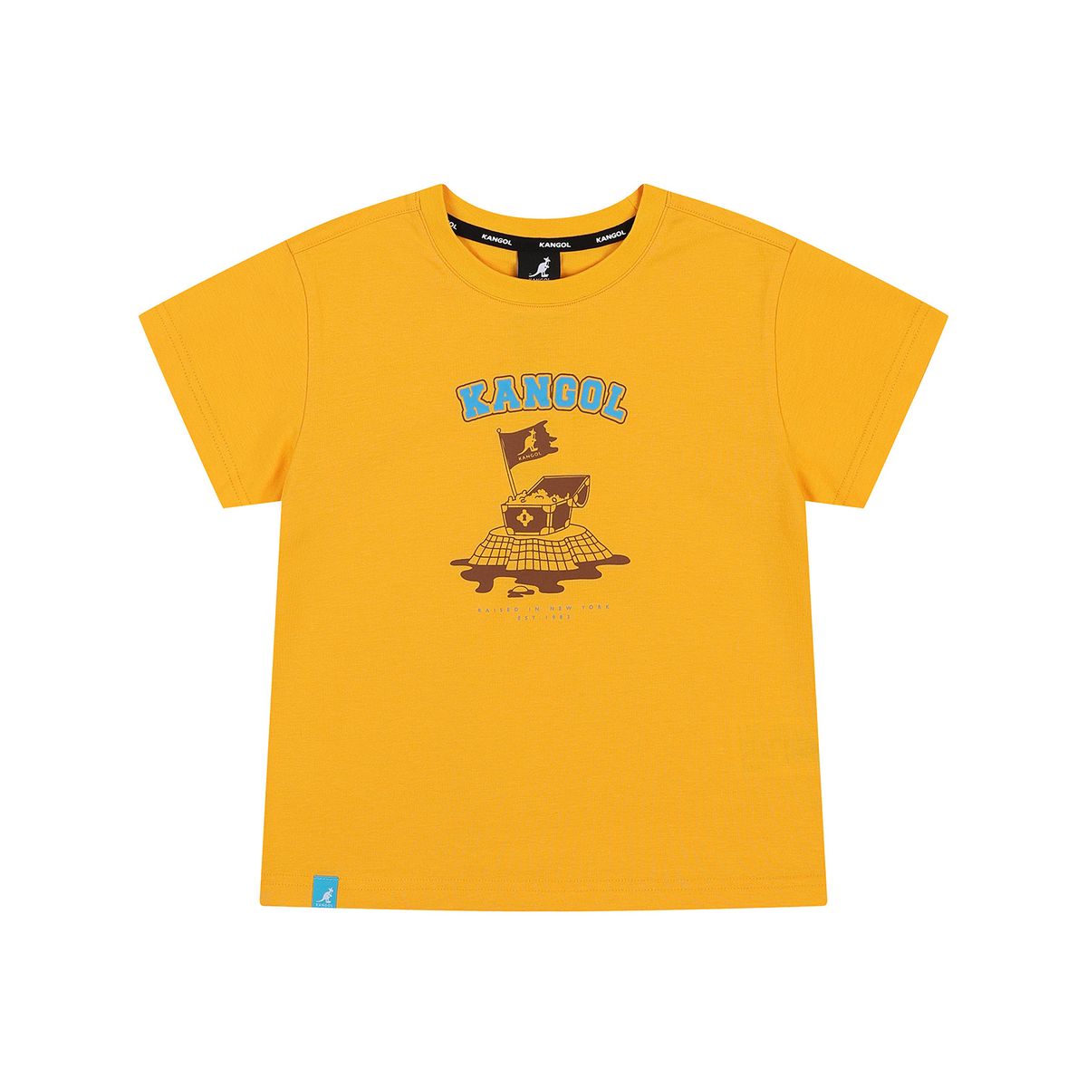 캉골키즈(KANGOL KIDS) 쿨맥스 아일랜드 그래픽 티셔츠 SB 0231 옐로우
