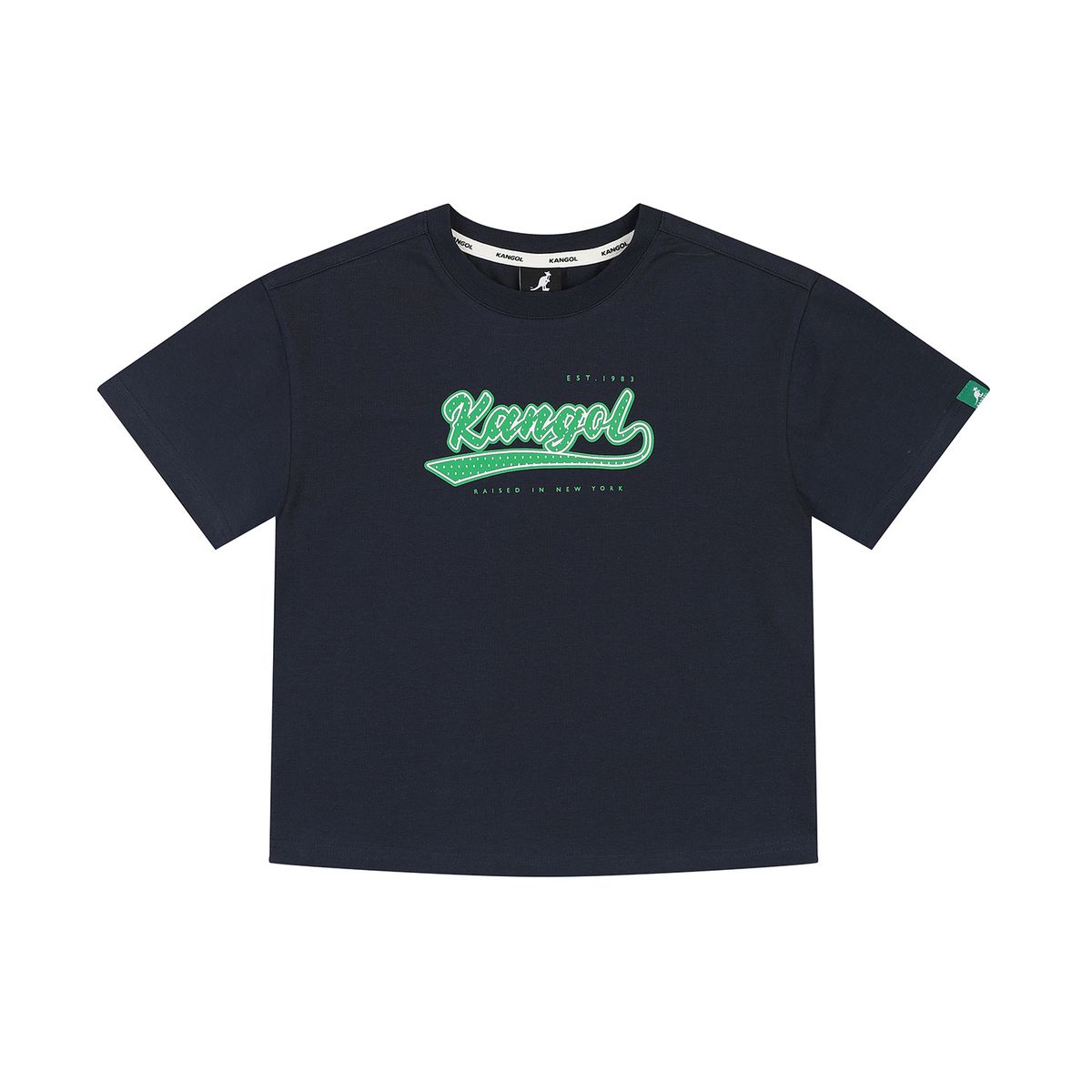캉골키즈(KANGOL KIDS) 그래픽 매쉬 믹스 티셔츠 SB 0221 네이비