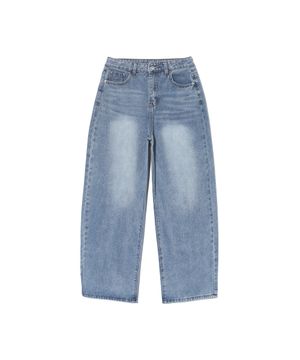 여성 페이딩 입체 벌룬 데님팬츠[MD-INDIGO](UC3DPC2)