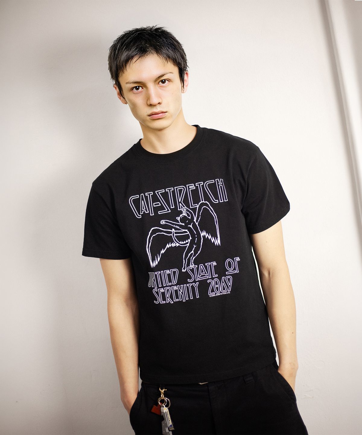 제스픽션(JESSFIXTION) CAT-STRETCH TEE (BLACK)