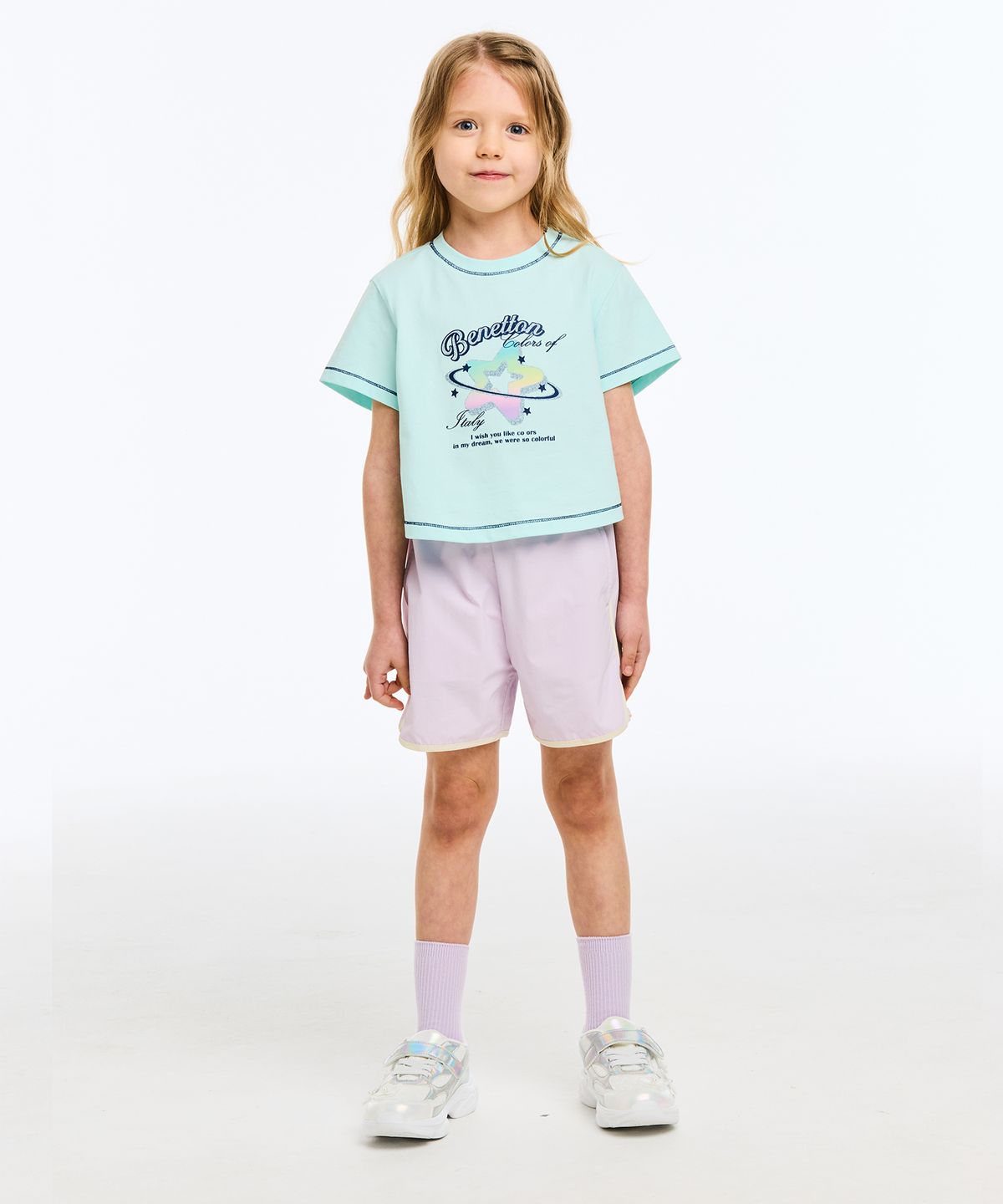 베네통키즈(BENETTONKIDS) [Online Exclusive] 3부 화섬 돌핀 팬츠_QAPT08631LV