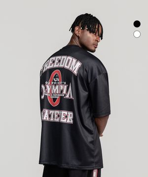 올림피아 스몰 로고 올 메쉬 반팔 티셔츠_2color
