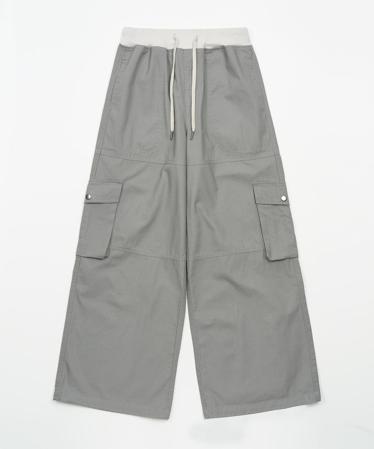 토피 우먼(TOFFEE WOMEN) W 밴딩 와이드 카고 팬츠 (GREY)