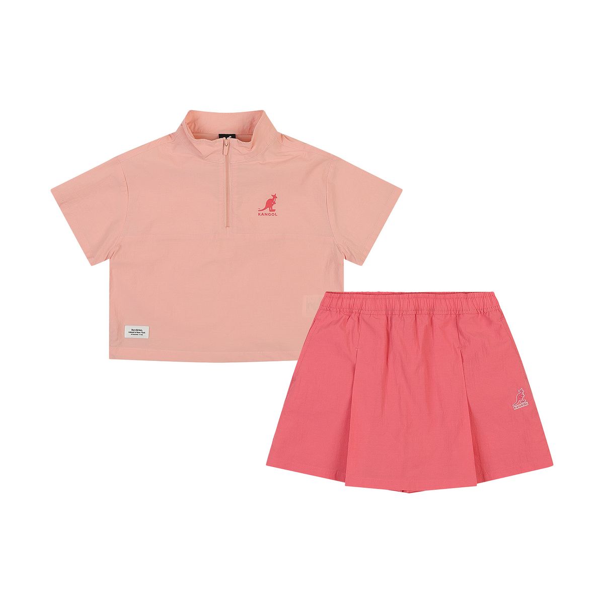 캉골키즈(KANGOL KIDS) 우븐 아노락 스커트 팬츠 세트웨어 SB 2203 핑크
