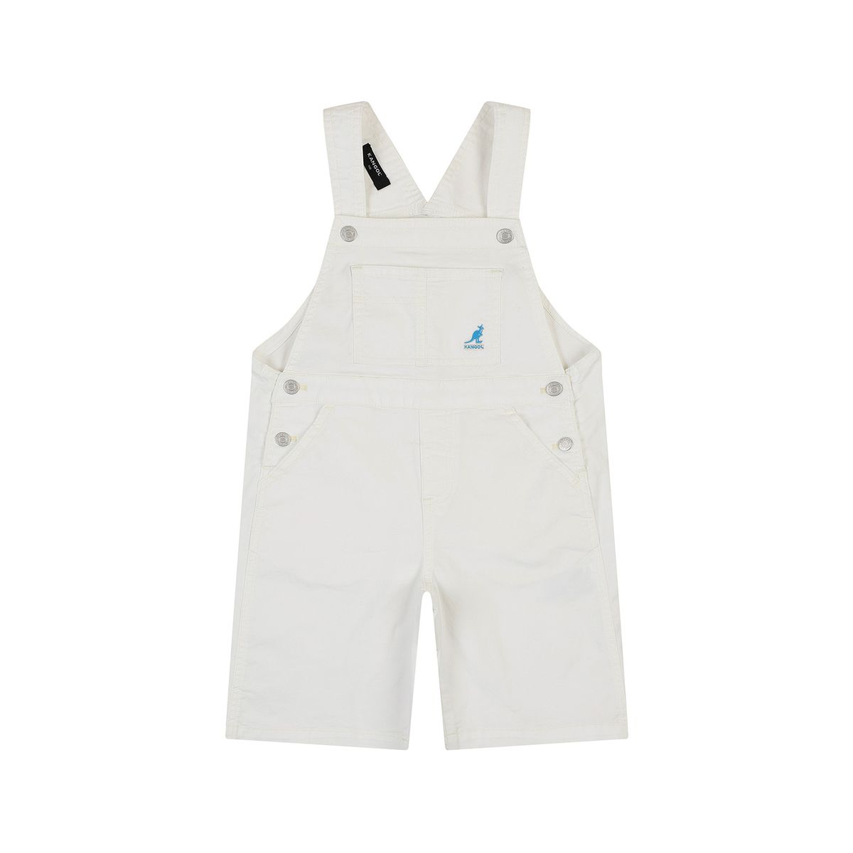 캉골키즈(KANGOL KIDS) 화이트 데님 오버롤 SB 0101 화이트