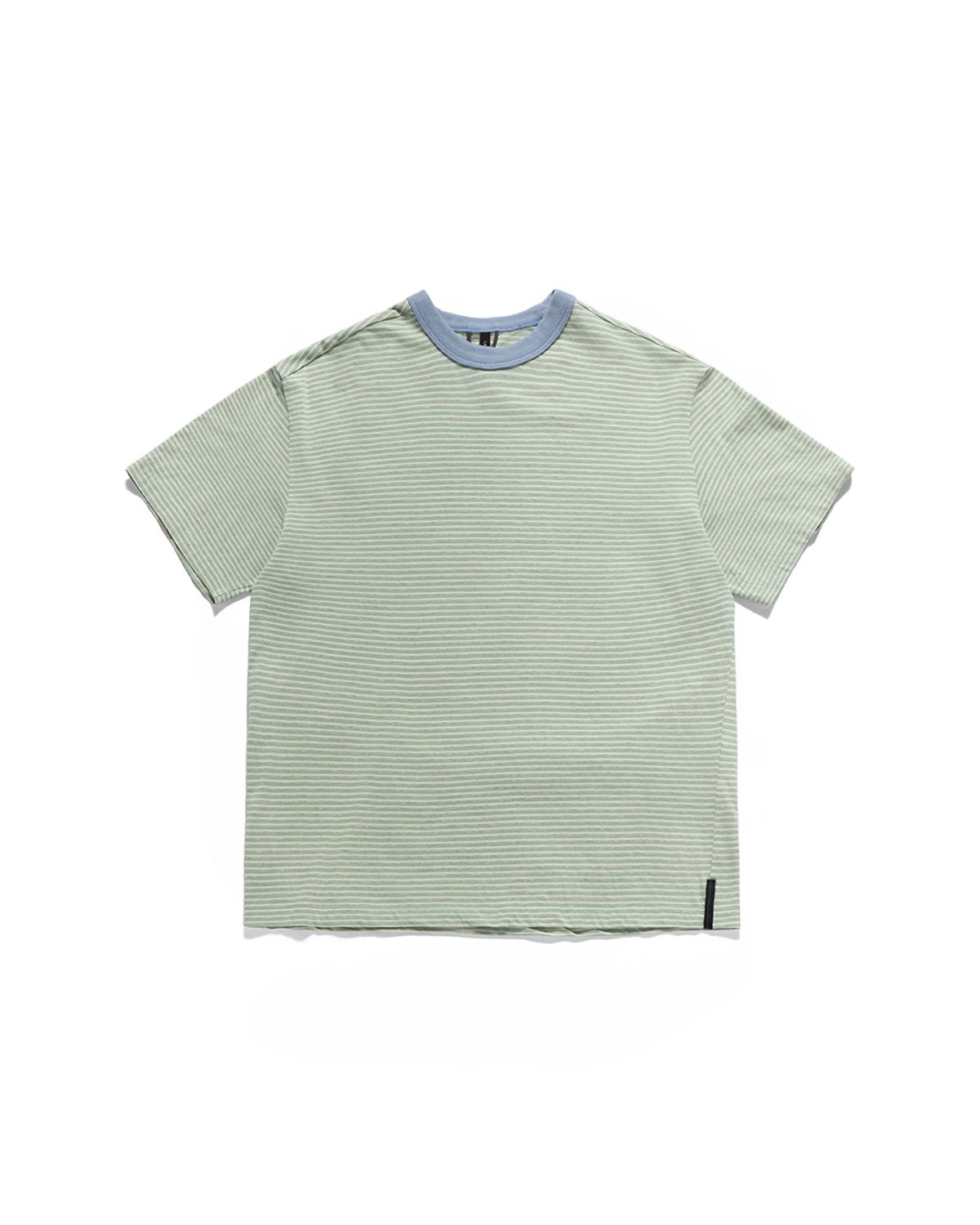 언어펙티드 에센셜(UNAFFECTED ESSENTIAL) MINI BORDER T-SHIRT / MINT & GREY