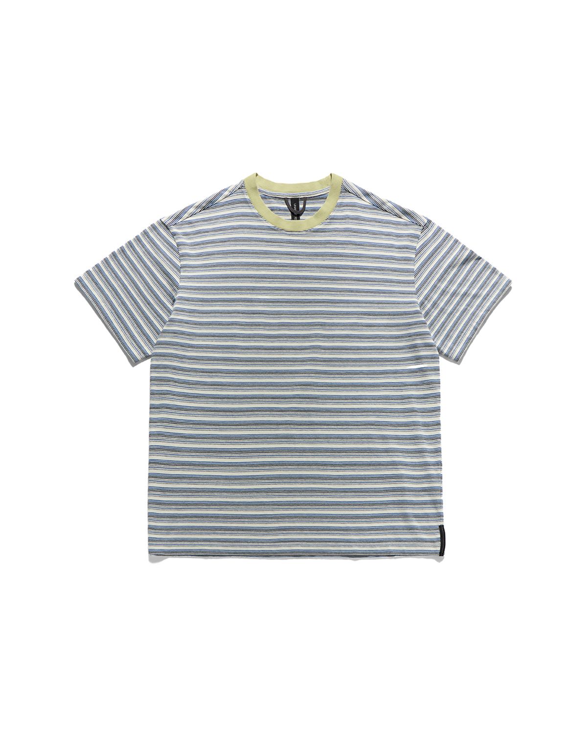 언어펙티드 에센셜(UNAFFECTED ESSENTIAL) BORDER T-SHIRT / OFF WHITE & BLUE