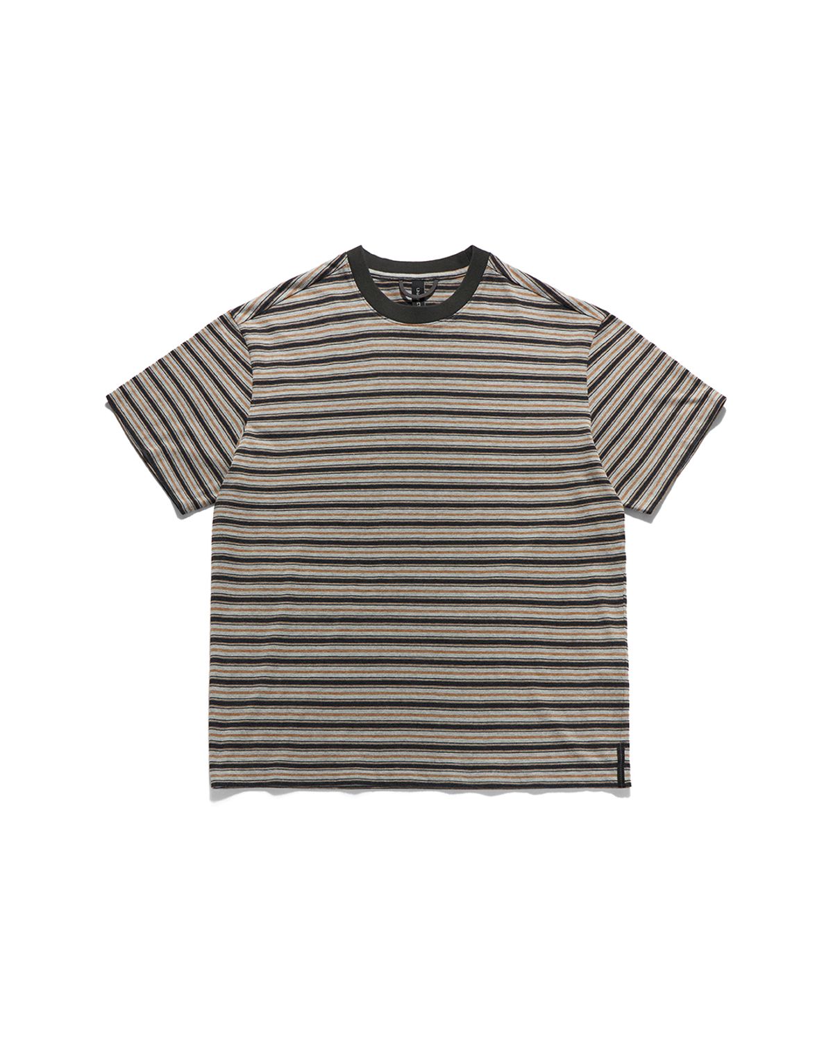 언어펙티드 에센셜(UNAFFECTED ESSENTIAL) BORDER T-SHIRT / CAMEL & BLACK