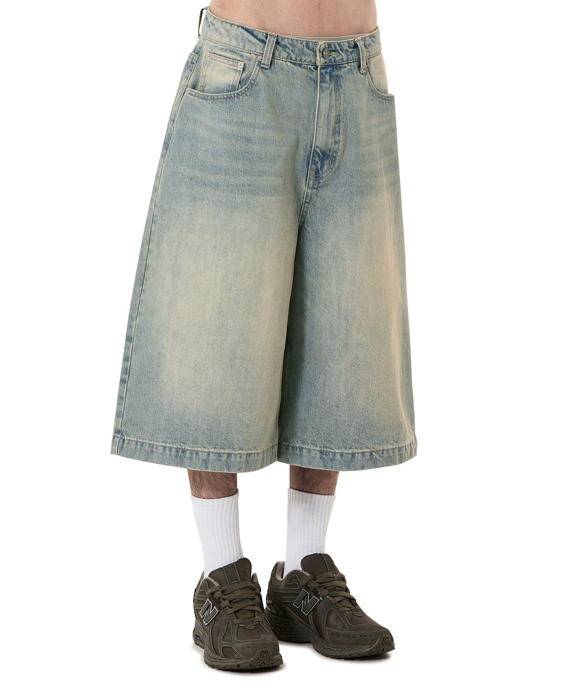 오픈야드(오와이)(OPENYARD(OY)) WIDE VOLUME SHORTS - LIGHT BLUE