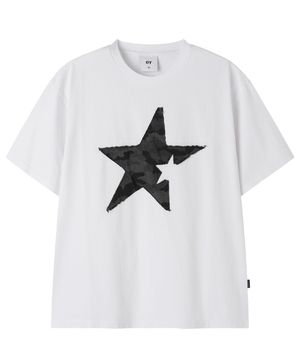 CAMO STAR PATCH TEE - WHITE