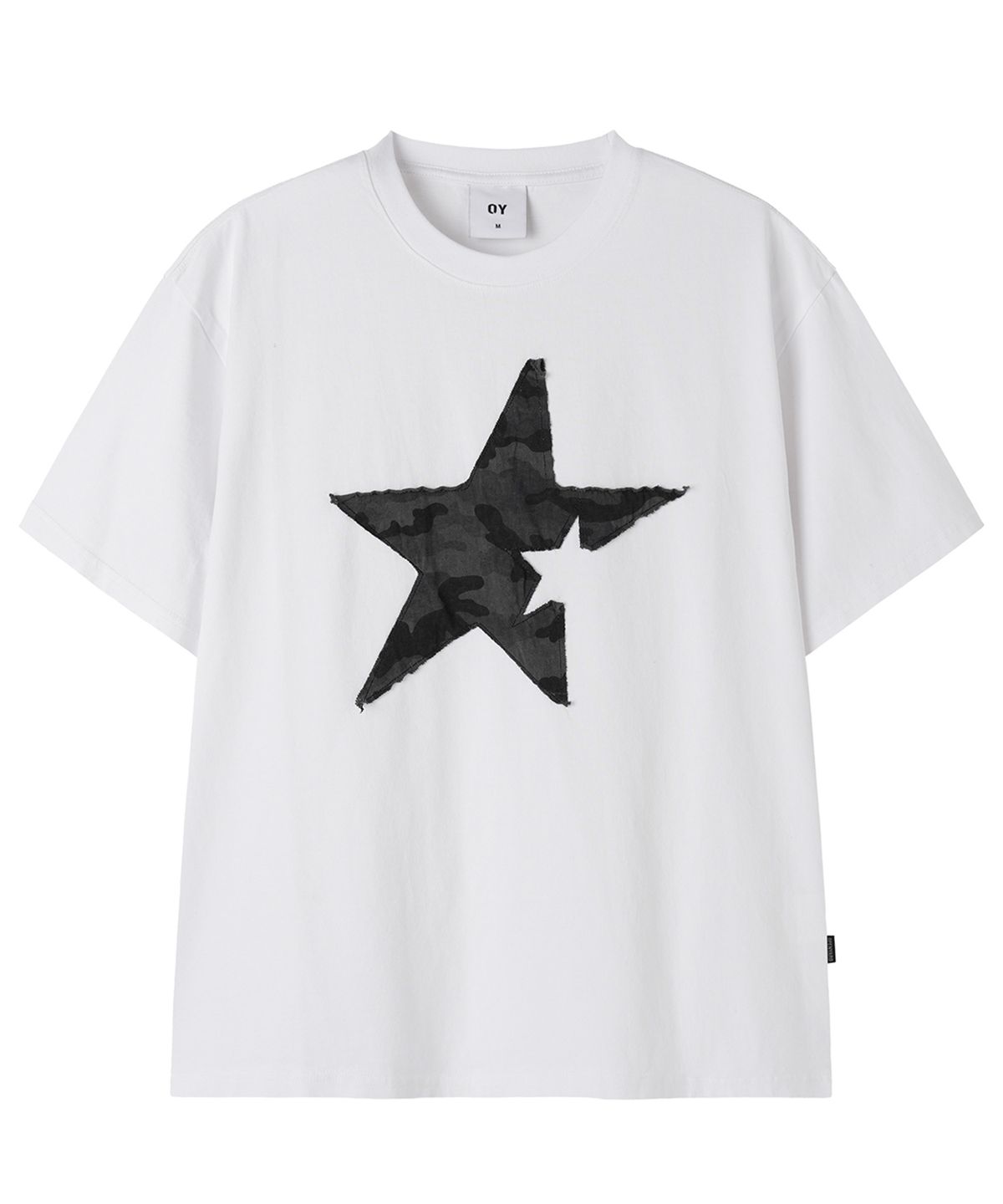 오픈야드(오와이)(OPENYARD(OY)) CAMO STAR PATCH TEE - WHITE