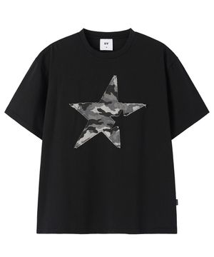 CAMO STAR PATCH TEE - BLACK