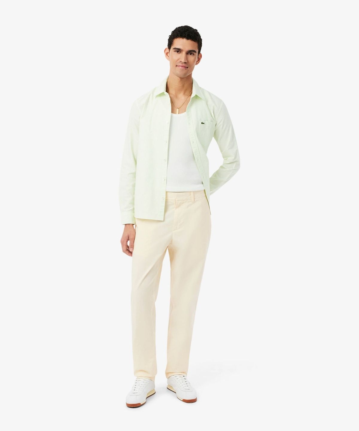 라코스테(LACOSTE) 남성 레귤러 핏 라이트 포플린 치노 HH6283-56G 056