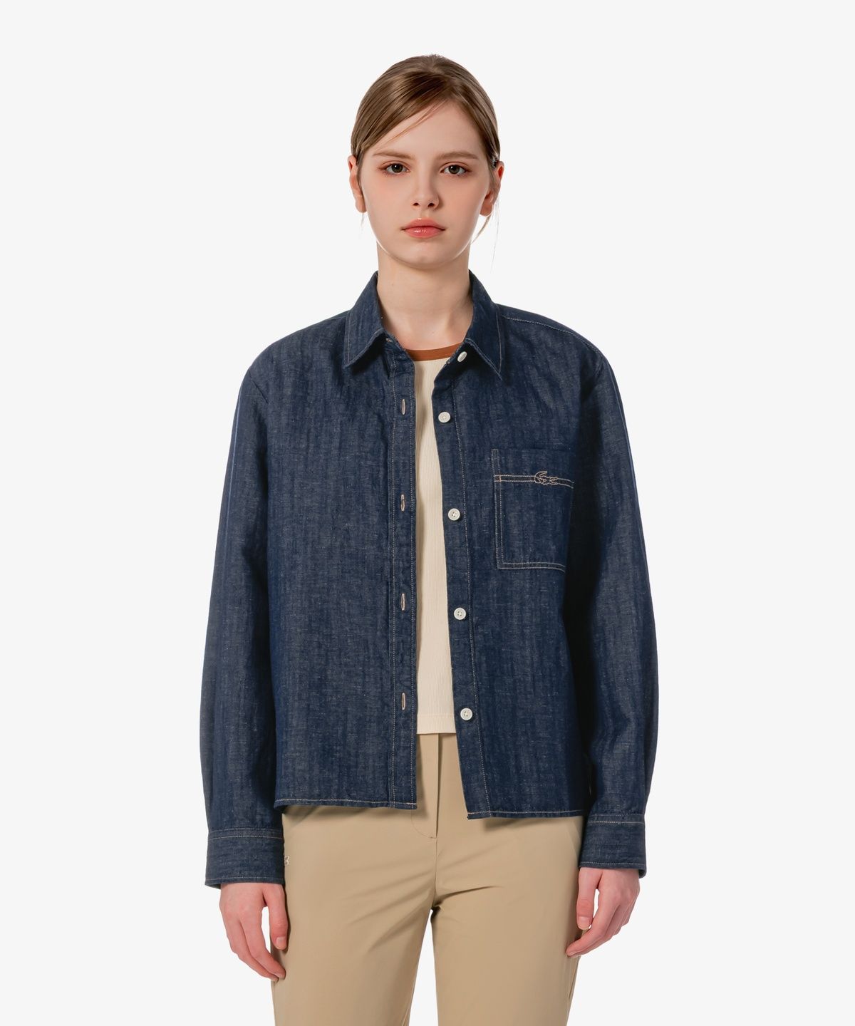 라코스테(LACOSTE) 여성 데님 아우터형 셔츠 CF293E-56G HDE