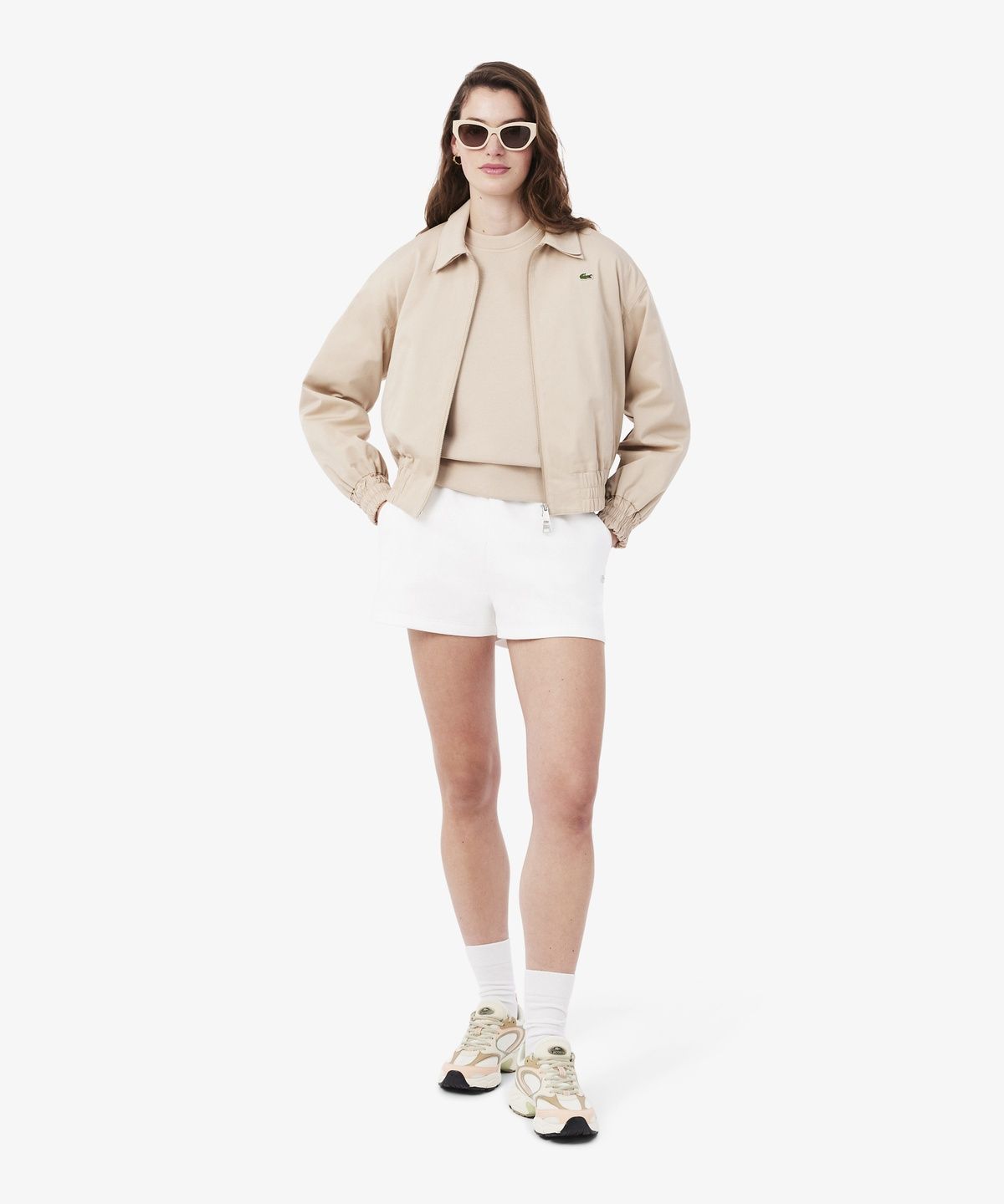 라코스테(LACOSTE) 여성 더블페이스 쿠션지 쇼츠 GF9991-56G 001
