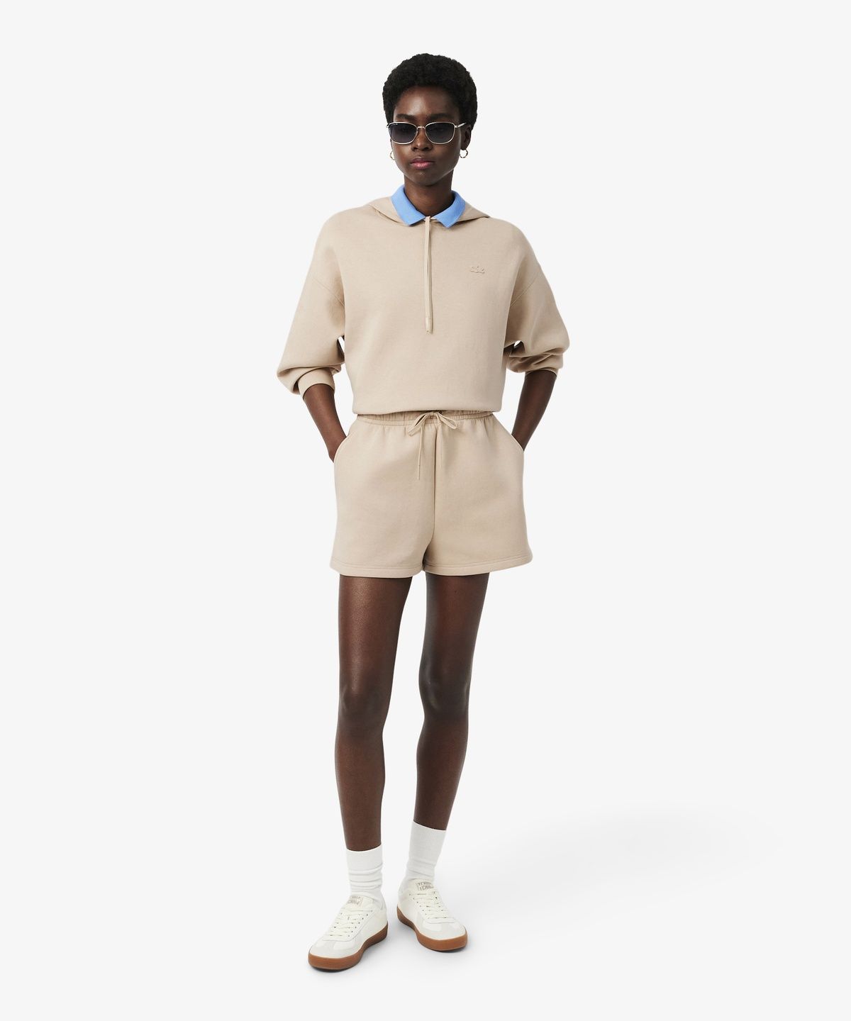 라코스테(LACOSTE) 여성 더블페이스 쿠션지 쇼츠 GF9991-56G X6F