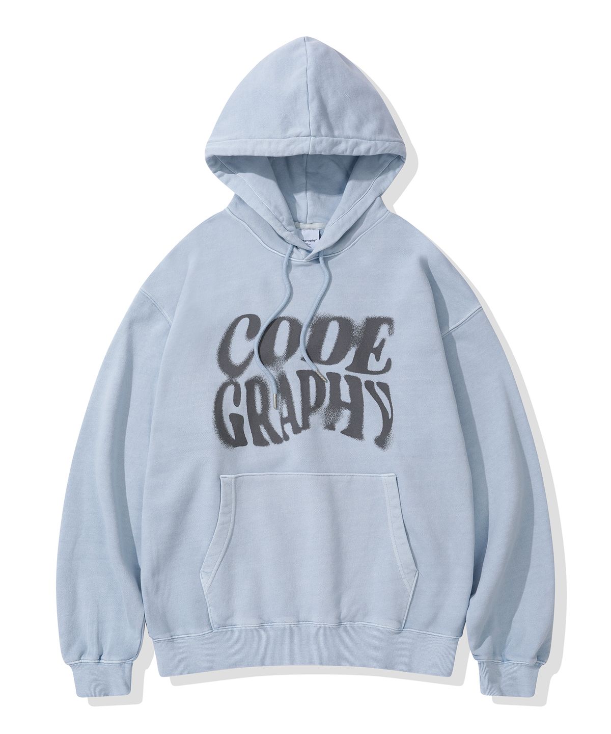 코드그라피(CGP) 피그먼트 CODEGRAPHY 웨이브 후드티_스카이블루