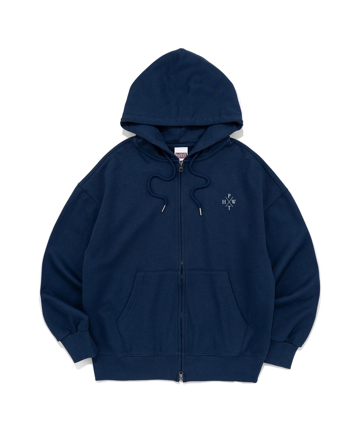 페이즈화이트(PHASEWHITE) [PHASE_1] X LOGO HOOD ZIP-UP_DARK BLUE / 8802026-HZ01