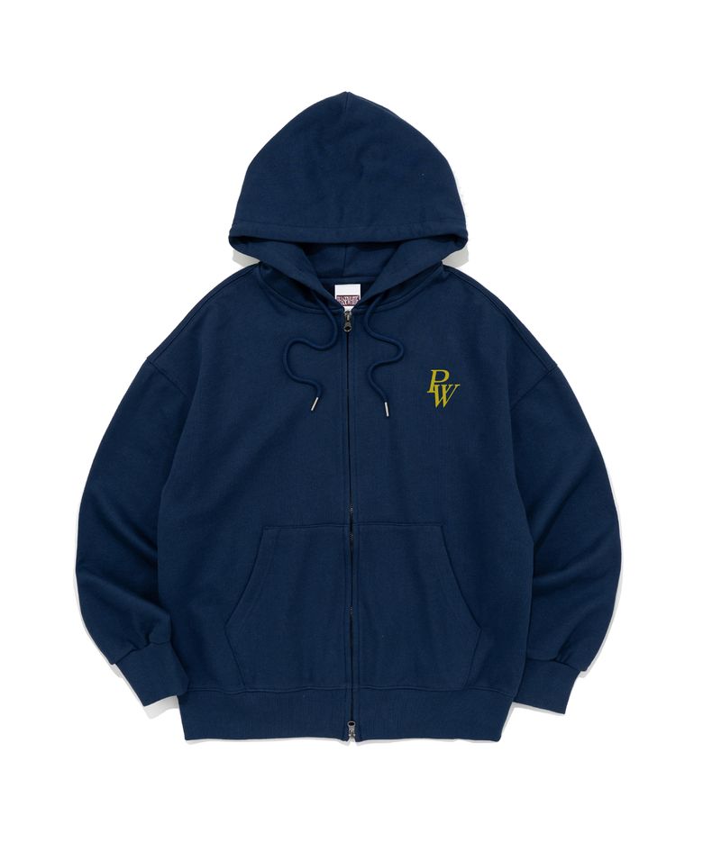 [PHASE_1] PW LOGO HOOD ZIP-UP_DARK BLUE / 8802026-HZ02