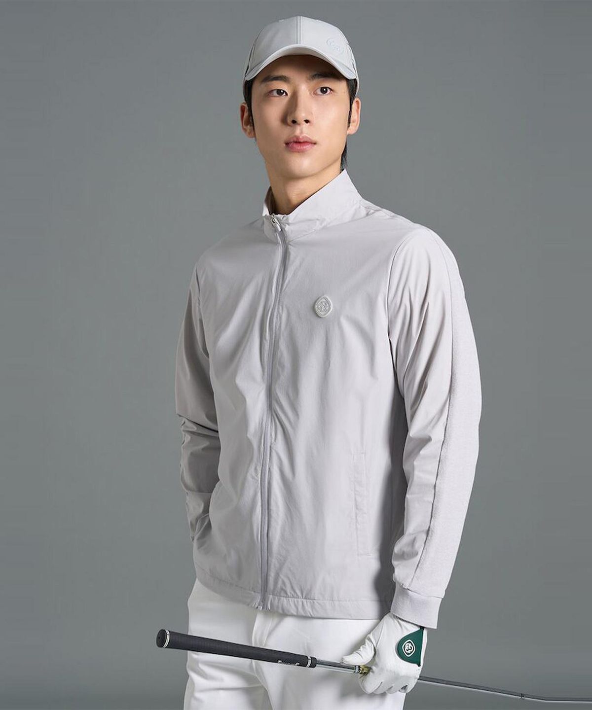 빈폴골프(BEANPOLE GOLF) [B_under] 남성 니트 믹스 하이브리드 점퍼 - 라이트 그레이
