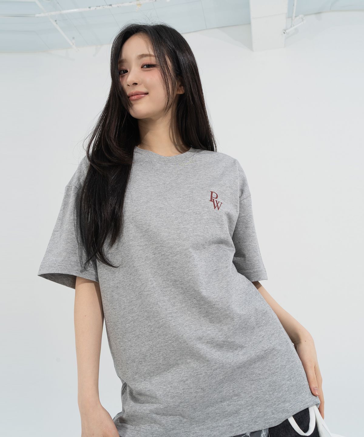 페이즈화이트(PHASEWHITE) [PHASE_1] PW LOGO TEE_MELANGE / 8802026-ST09