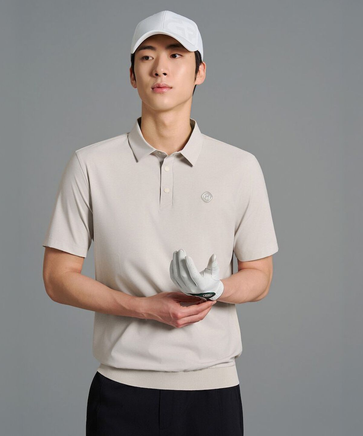 빈폴골프(BEANPOLE GOLF) [B_under] 남성 하이브리드 니트 칼라티 - 베이지