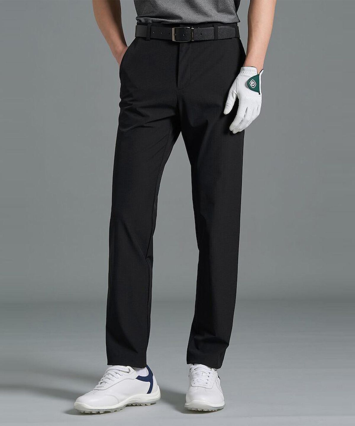 빈폴골프(BEANPOLE GOLF) 남성 텍스처 스트레이트 팬츠 - 블랙
