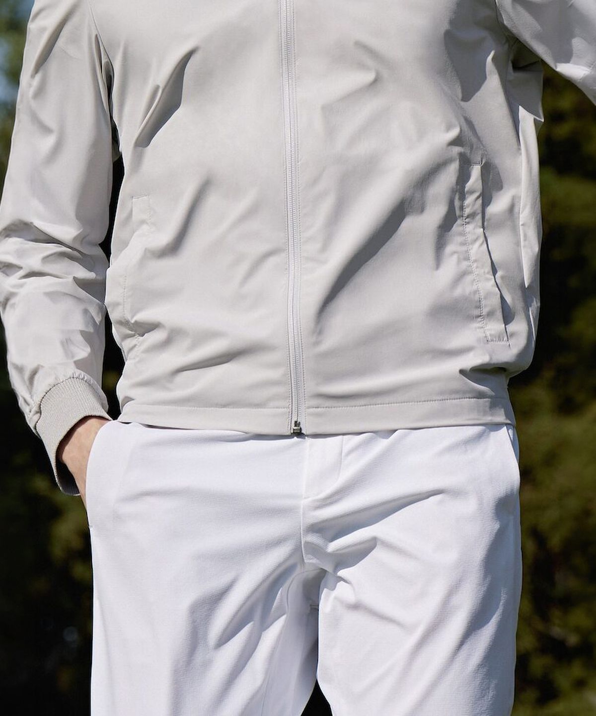 빈폴골프(BEANPOLE GOLF) [B_under] 남성 입체 패턴 슬림 팬츠 - 화이트