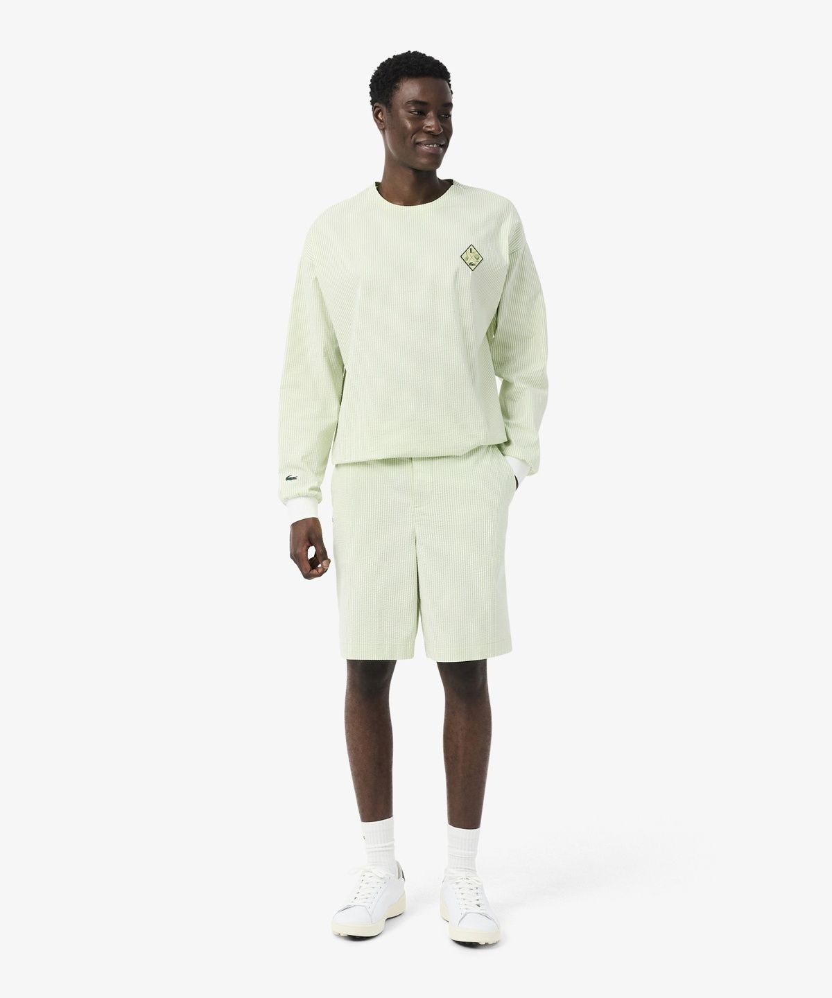 라코스테(LACOSTE) 남성 골프 시어서커 버뮤다 팬츠 FH1283-56G 3IG