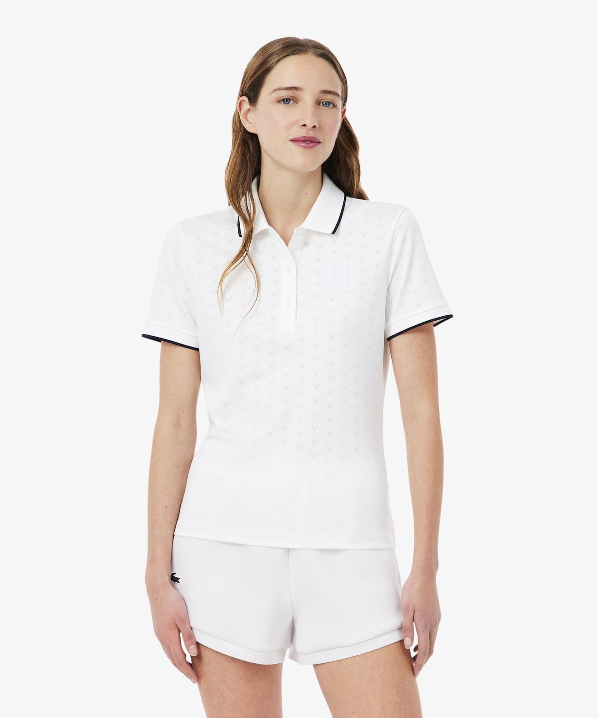 라코스테(LACOSTE) 여성 테니스 헤리티지 V컷 폴로 셔츠 PF0232-56G 001