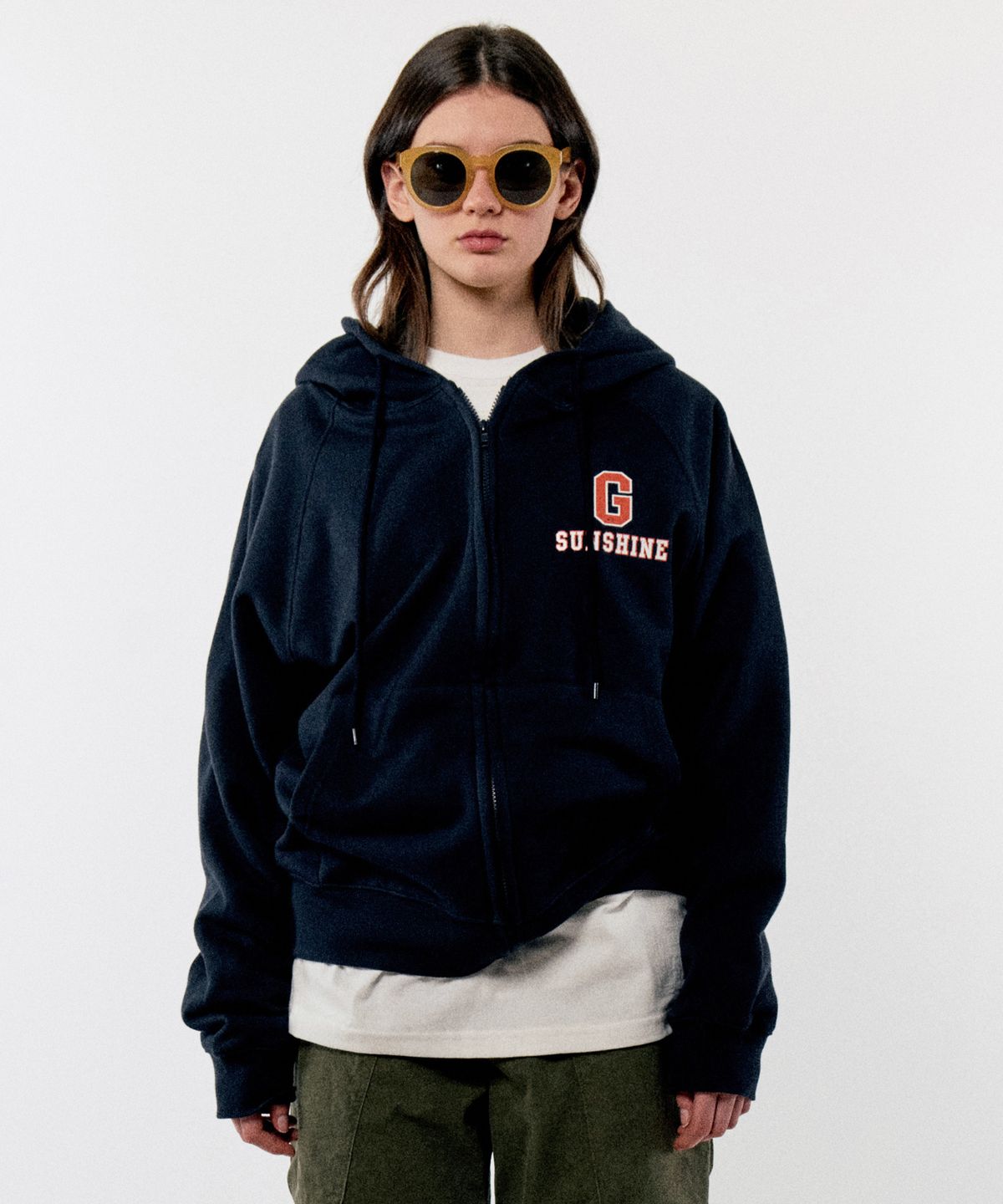 골든선샤인(GOLDEN SUNSHINE) GOLDEN BASIC HOODIE_MIDNIGHT NAVY