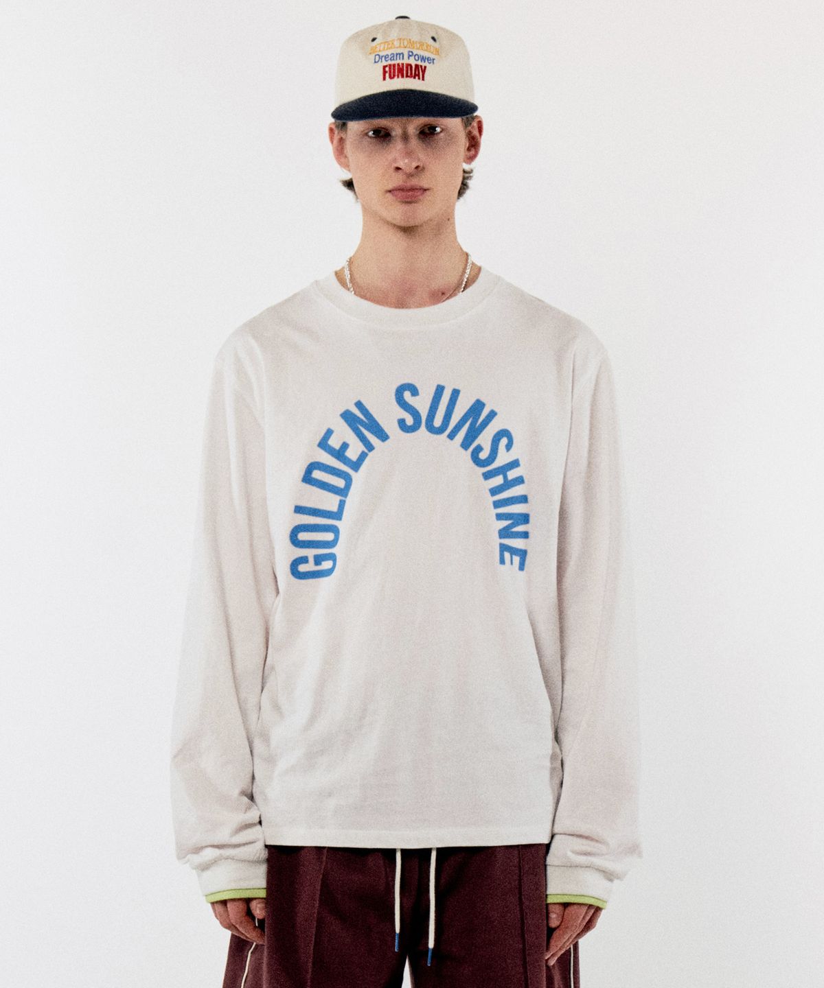 골든선샤인(GOLDEN SUNSHINE) JOURNAL LONG SLEEVE TEE_WHITE