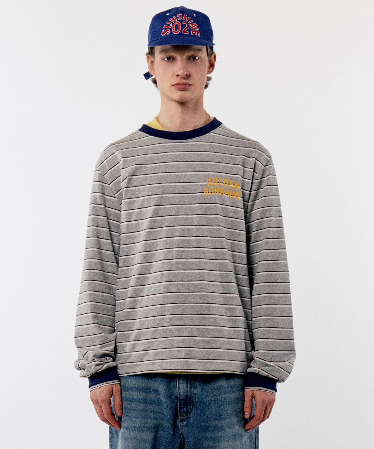 골든선샤인(GOLDEN SUNSHINE) AMERICAN LONG SLEEVE TEE_MELANGE