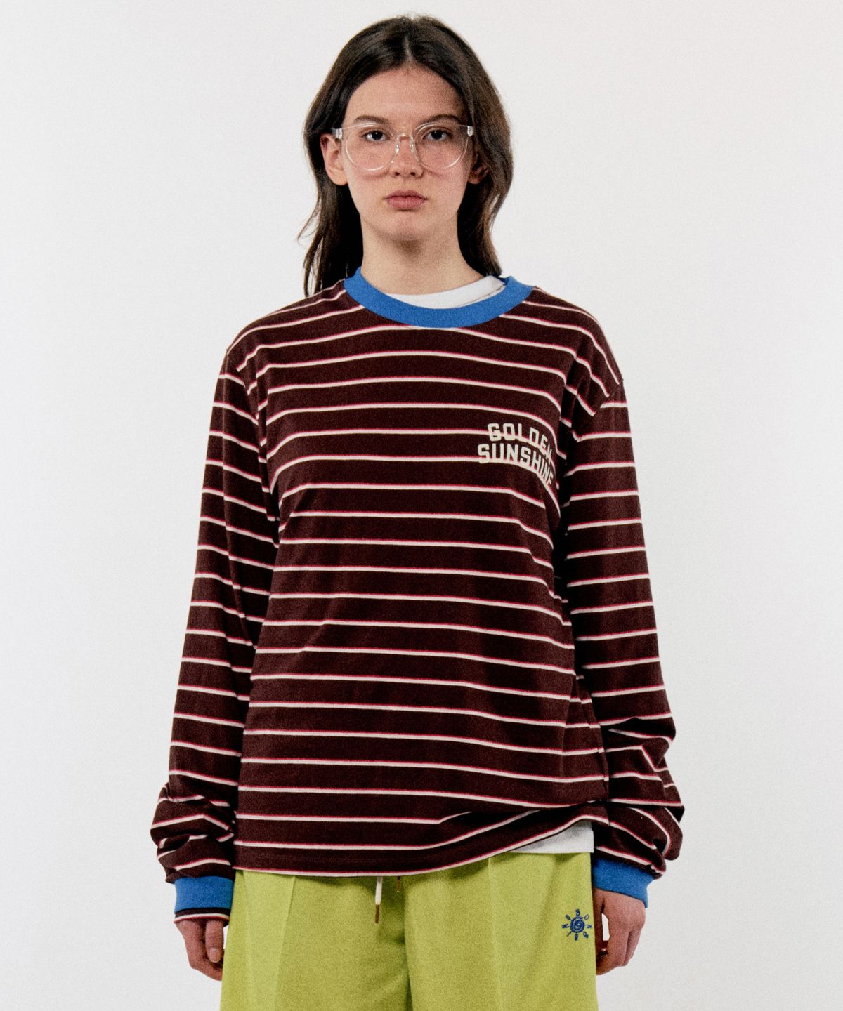 골든선샤인(GOLDEN SUNSHINE) AMERICAN LONG SLEEVE TEE_BROWN