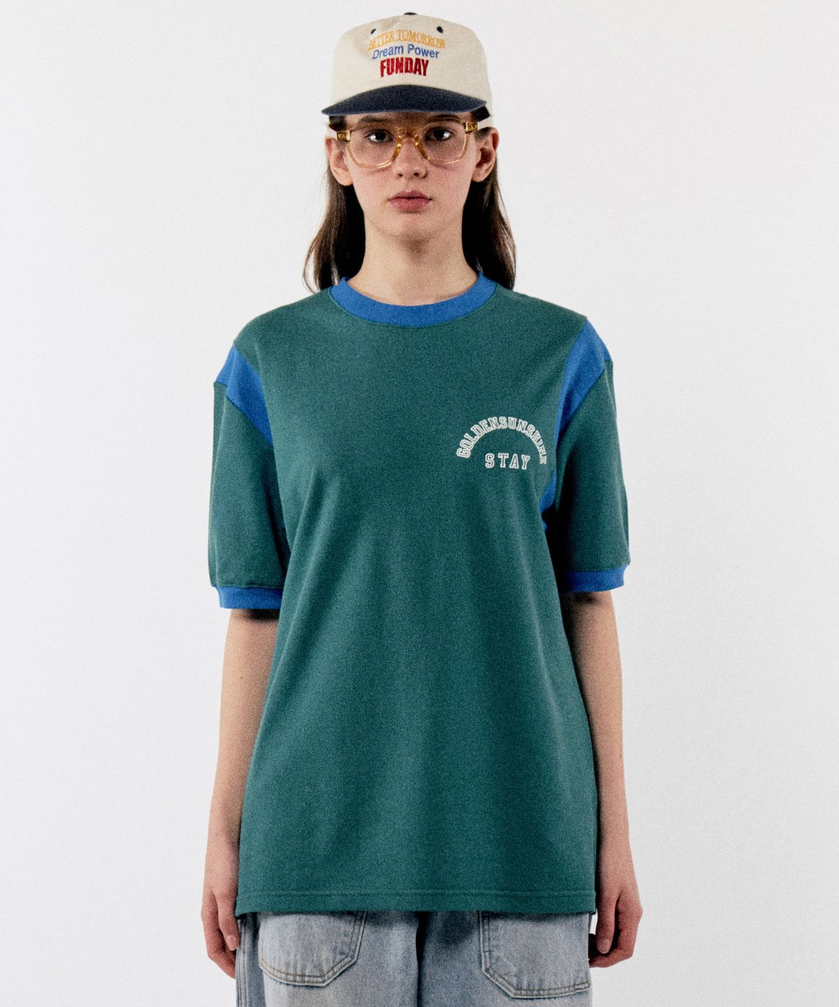 골든선샤인(GOLDEN SUNSHINE) STAY PQ TEE_DEEP GREEN