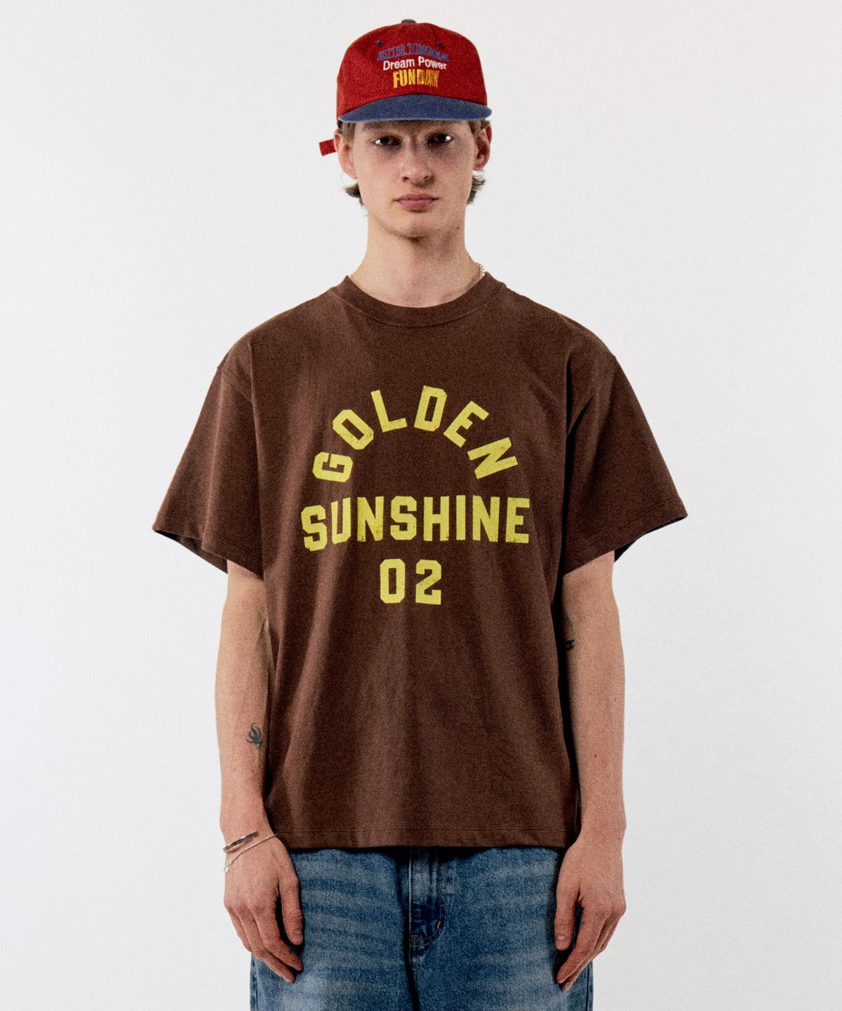 골든선샤인(GOLDEN SUNSHINE) COMFORT TEE_BROWN