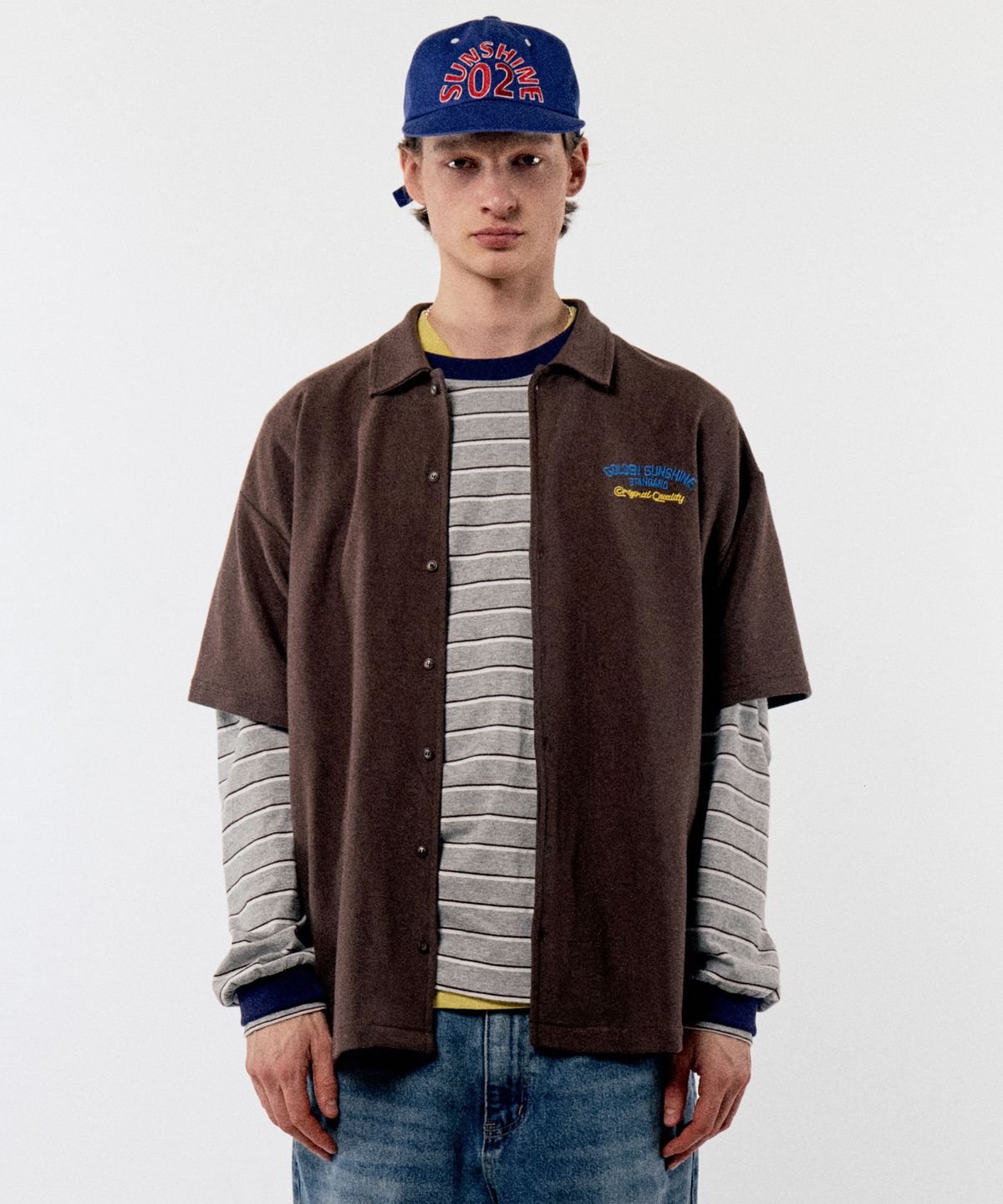 골든선샤인(GOLDEN SUNSHINE) SUNSHINE SHORT SLEEVE SHIRTS_BROWN
