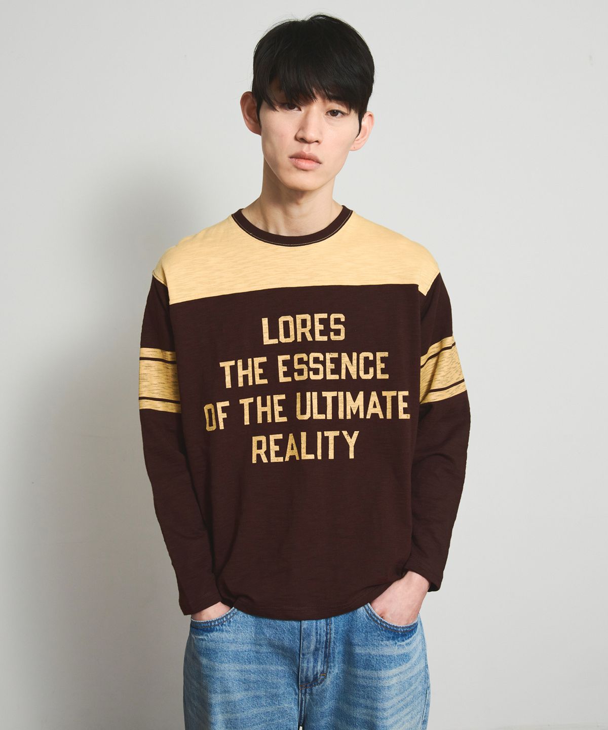 로어즈(LORES) Slub Rugby L/S Tee - Brown