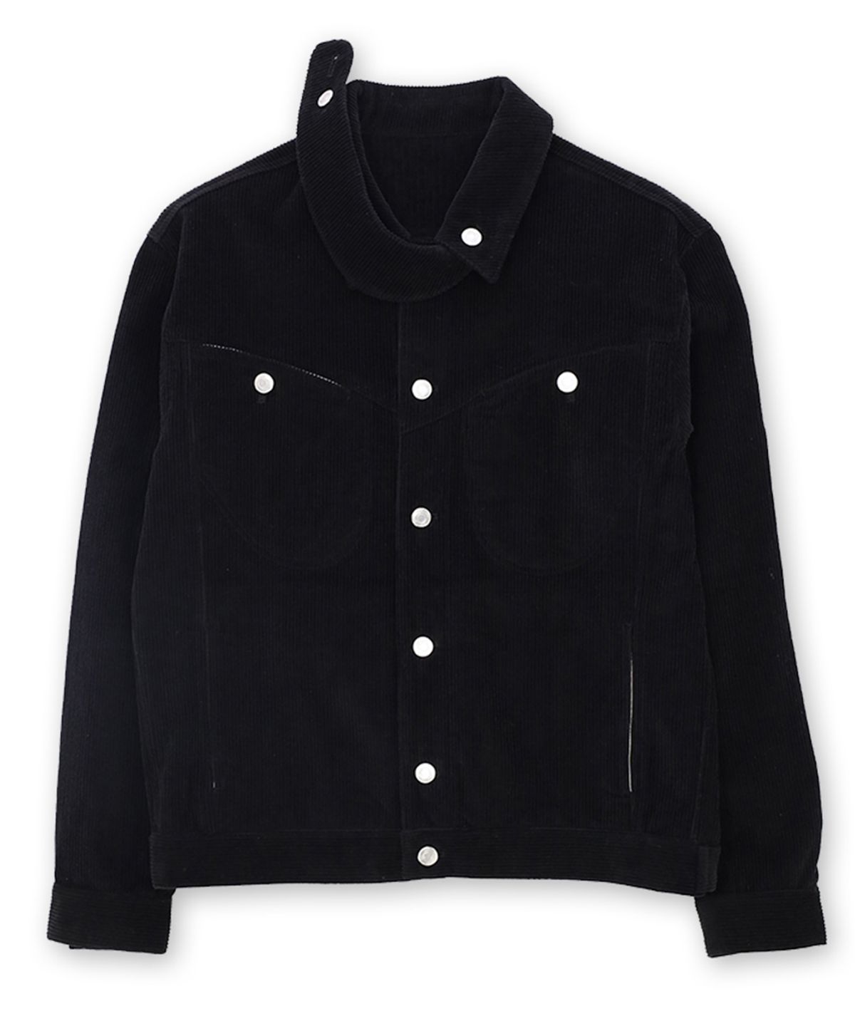 사일육공(FOURONESIXZERO) CORDUROY PANEL COLLAR JACKET_VER BALANCE(BLACK)