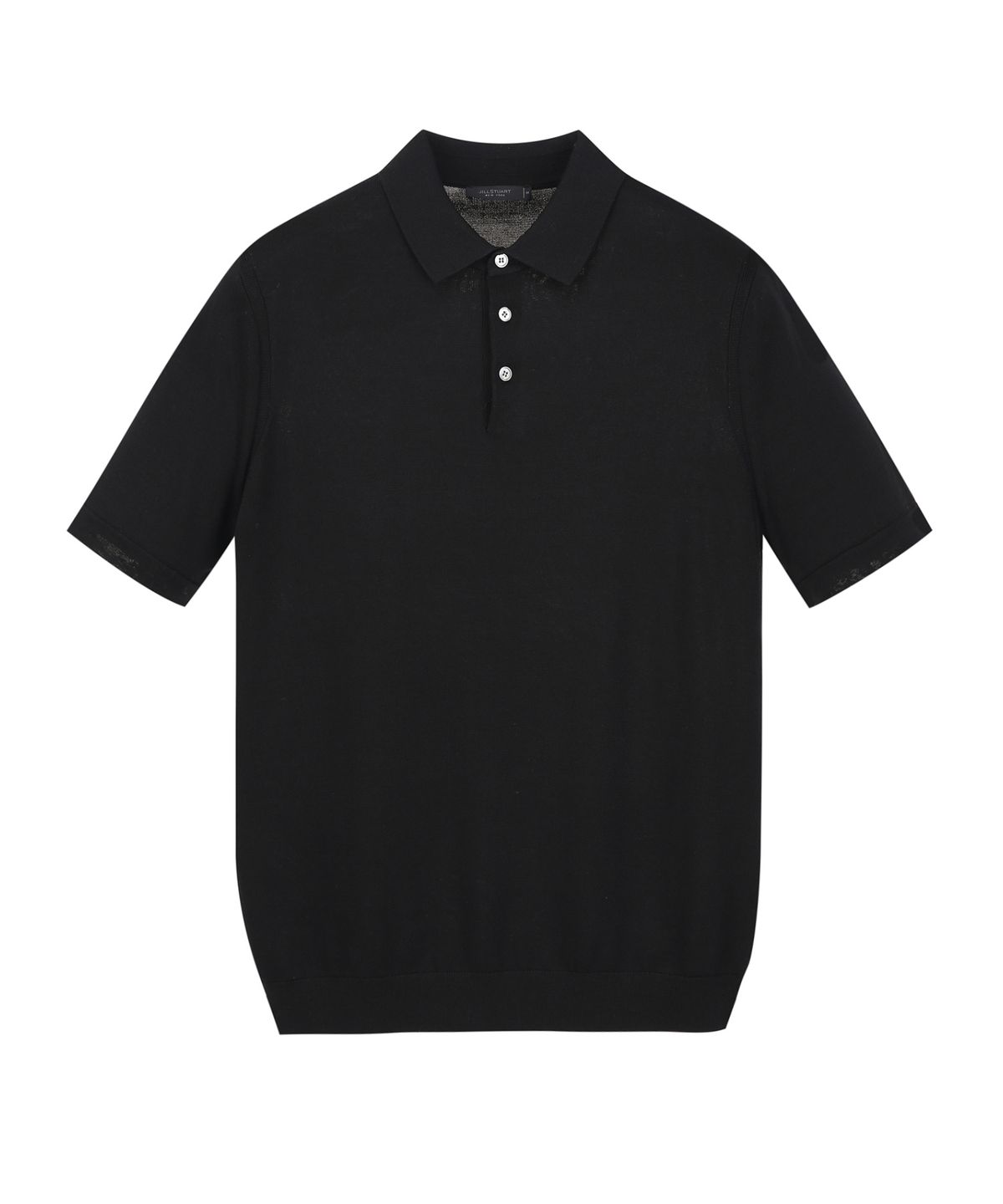 질스튜어트뉴욕 맨(JILLSTUART NEWYORK MEN) 실크 블렌드 카라 니트 - 블랙 (JNSW6B301BK)