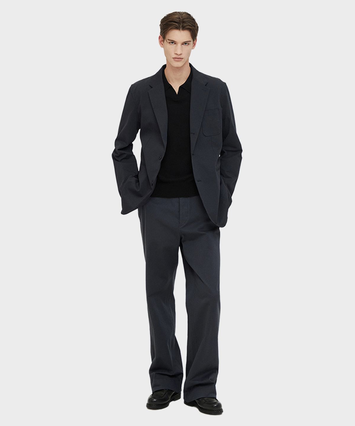 테일던(TAILDERN) Bond Weight Cotton Tailored Set-Up Charcoal