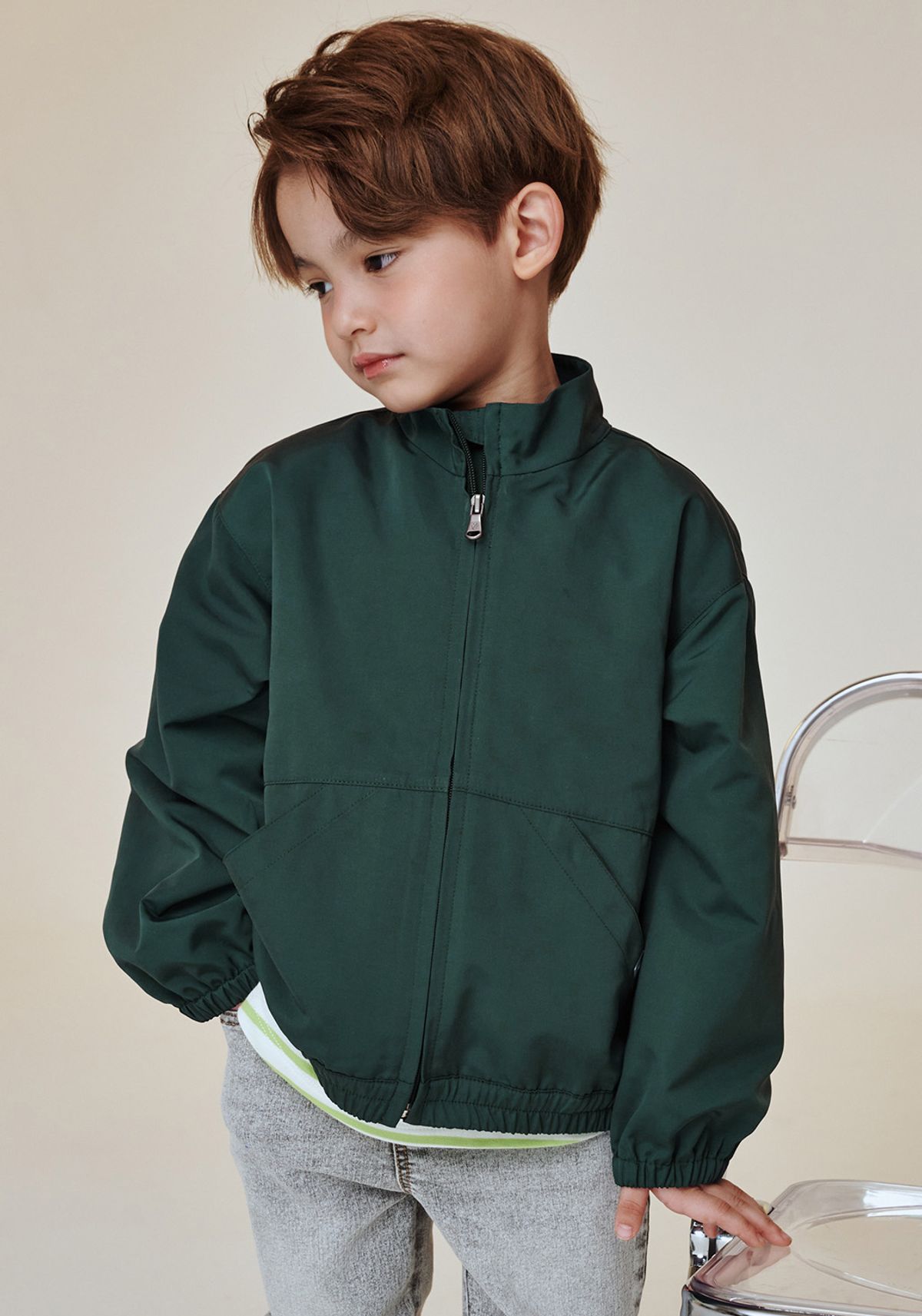 빈(BEEN) BA13JP04GN 그린 화섬 점퍼
