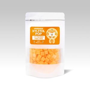 자일리톨 무설탕 캔디 대용량 150g 자일리톨팝 오렌지 리필형