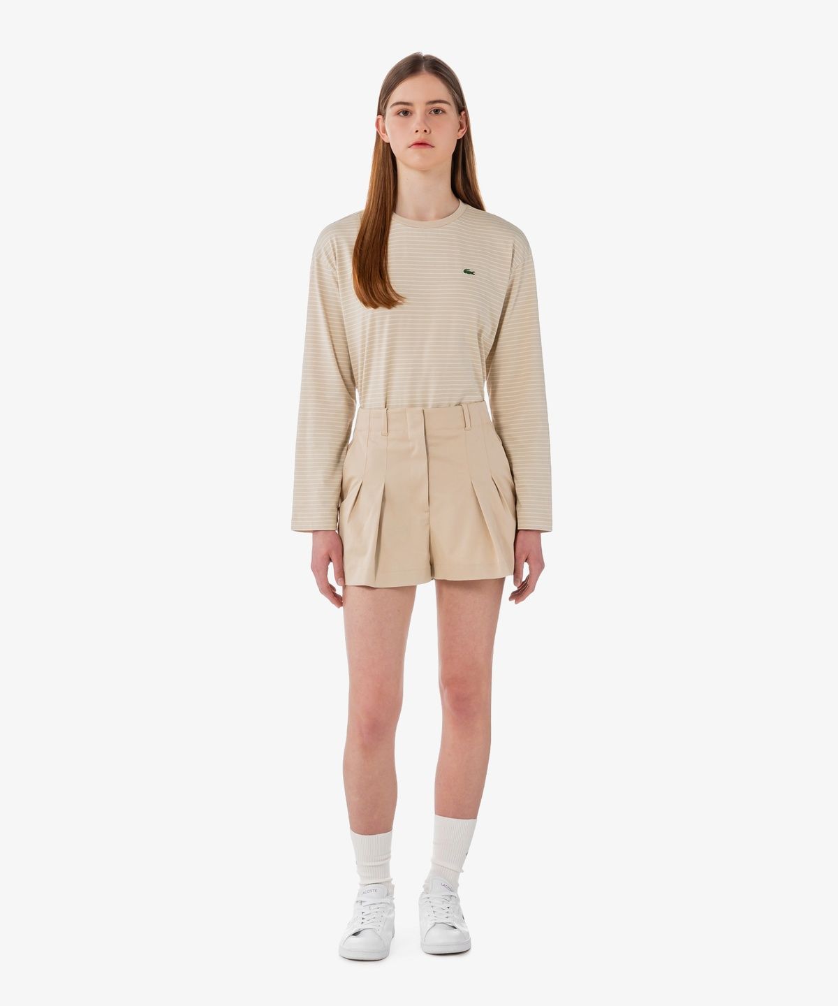 라코스테(LACOSTE) 여성 개버딘 버뮤다 쇼츠 FF0175-56G X6F