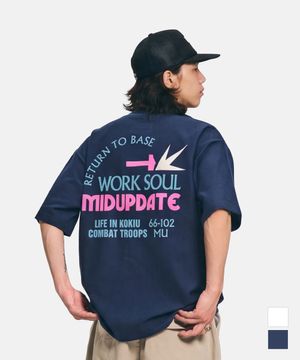 Mud front pocket T shirts Blue